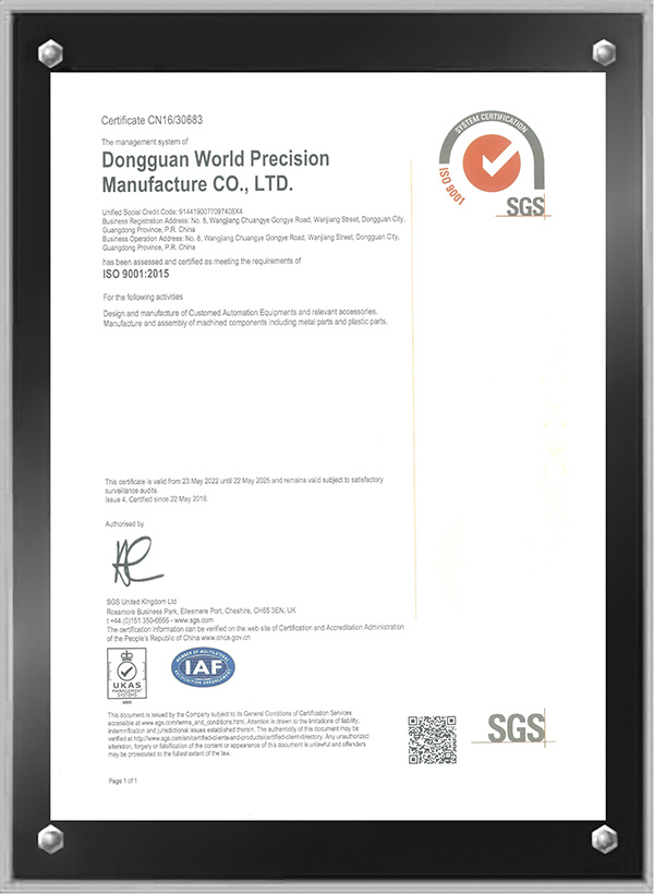 ISO 9001:2015 Quality Management System Certification